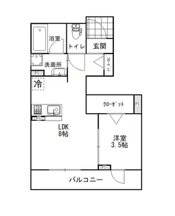 セリシエール大津【1階】の間取り