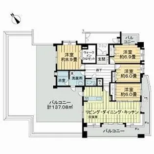 フリーベル天久新都心第2【8階】の間取り