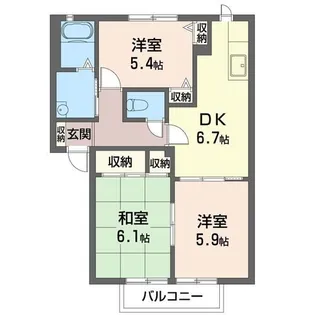 グランシード平塚【1階】の間取り