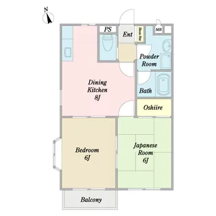 パークサイド上原【2階】の間取り