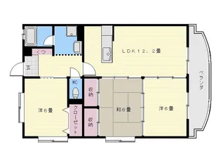 クレスト【2階】の間取り