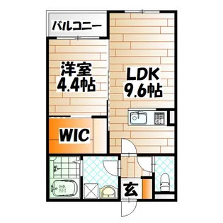 グランソレイユ篠崎【1階】の間取り