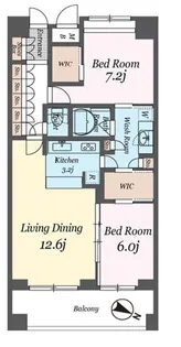パシフィックレジデンス目黒本町【2階】の間取り