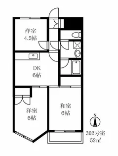 アビタシオン大倉山【3階】の間取り