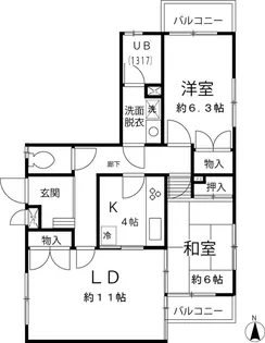 カスティーヨ杵島【1階】の間取り