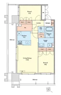 RJRプレシア天神サウス【2階】の間取り