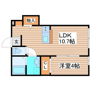 プラスリバーII【1階】の間取り