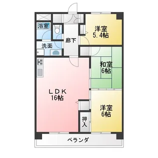 ユニーブル原央【5階】の間取り