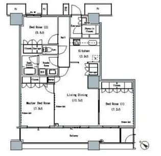THE TOKYO TOWERS MIDTOWER【6階】の間取り