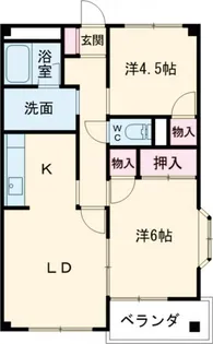 パークハイツ飯塚【1階】の間取り