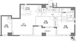 カスタリア人形町II【9階】の間取り