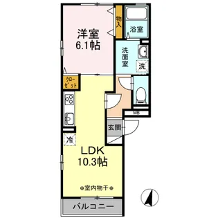 メルヴェーユ【3階】の間取り