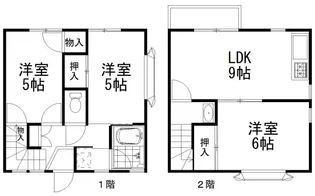鼻高テラスハウスAの間取り