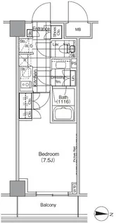 ザ・パークハビオ高円寺【2階】の間取り