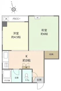 小川ハイツ【5階】の間取り