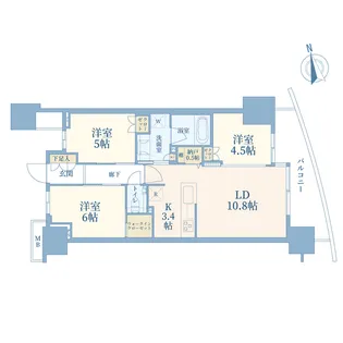 プラウドシティ東雲キャナルマークス【10階】の間取り