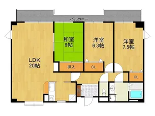 成見夢夙川【2階】の間取り