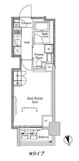 プラウドフラット門前仲町Vの間取り