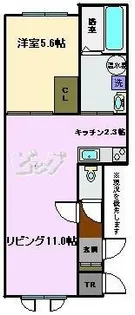 カーサクオーレ滝川【1階】の間取り