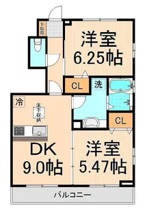 プランドールF【1階】の間取り