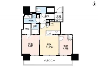シエリアタワー大阪天満橋【12階】の間取り