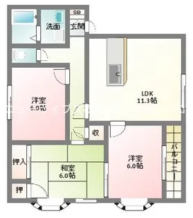 クイーンズコートA棟【2階】の間取り
