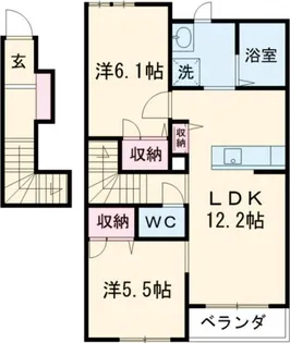 ROYAL YORK IV B棟【2階】の間取り