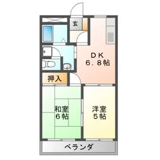 ハイムエスポアール【2階】の間取り