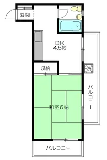 パラスト桜丘【5階】の間取り