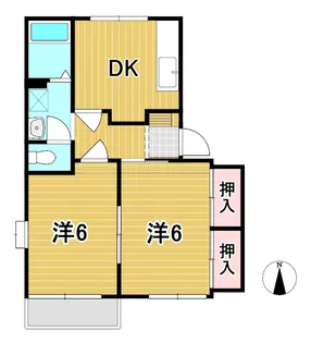 クレセントコート【2階】の間取り