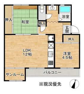 辻堂団地3-4号棟【2階】の間取り