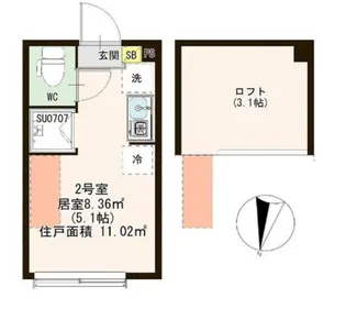ルピナス中板橋【1階】の間取り