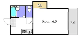 クレセントパレス【1階】の間取り