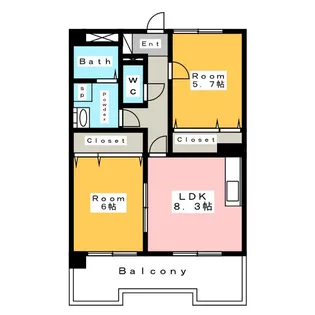 レイスペース小川 B【4階】の間取り
