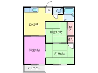 グリーンAハイツ II【1階】の間取り