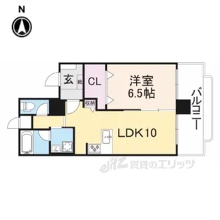 OMマンション東生駒【6階】の間取り