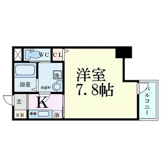 プレサンス谷町キャトル【12階】の間取り
