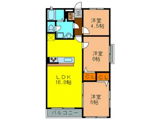 アリオ-ゾ宝塚【3階】の間取り