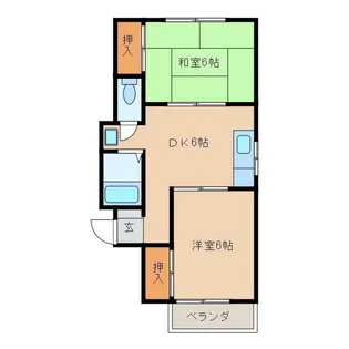 サンハイツ西友【1階】の間取り