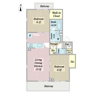 ノリンイースト【3階】の間取り