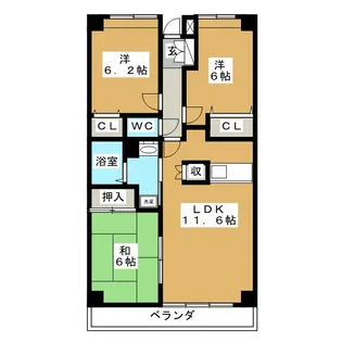 アルデールYK【2階】の間取り