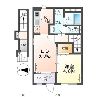 アン ルシオール【2階】の間取り