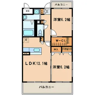 セピアコート【3階】の間取り
