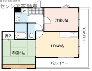 ソナーレ崎山【3階】の間取り