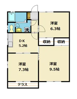 フレグランスみずきA棟【2階】の間取り