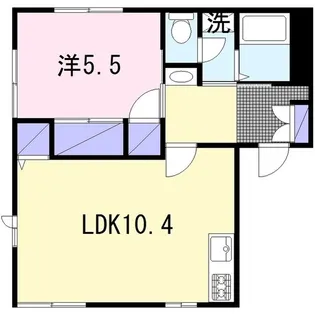ハイラーク桜ヶ丘II【1階】の間取り