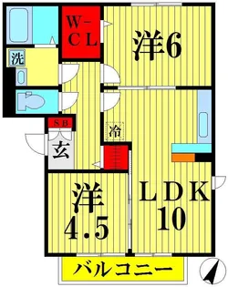 スカイハイム【3階】の間取り
