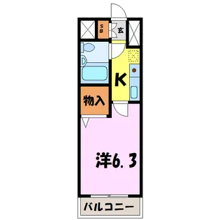 ポートステージ熊谷(熊谷市佐谷田)【3階】の間取り