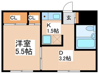 ヴェラコ-トタマガワ【3階】の間取り