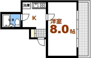 中本ビル【5階】の間取り